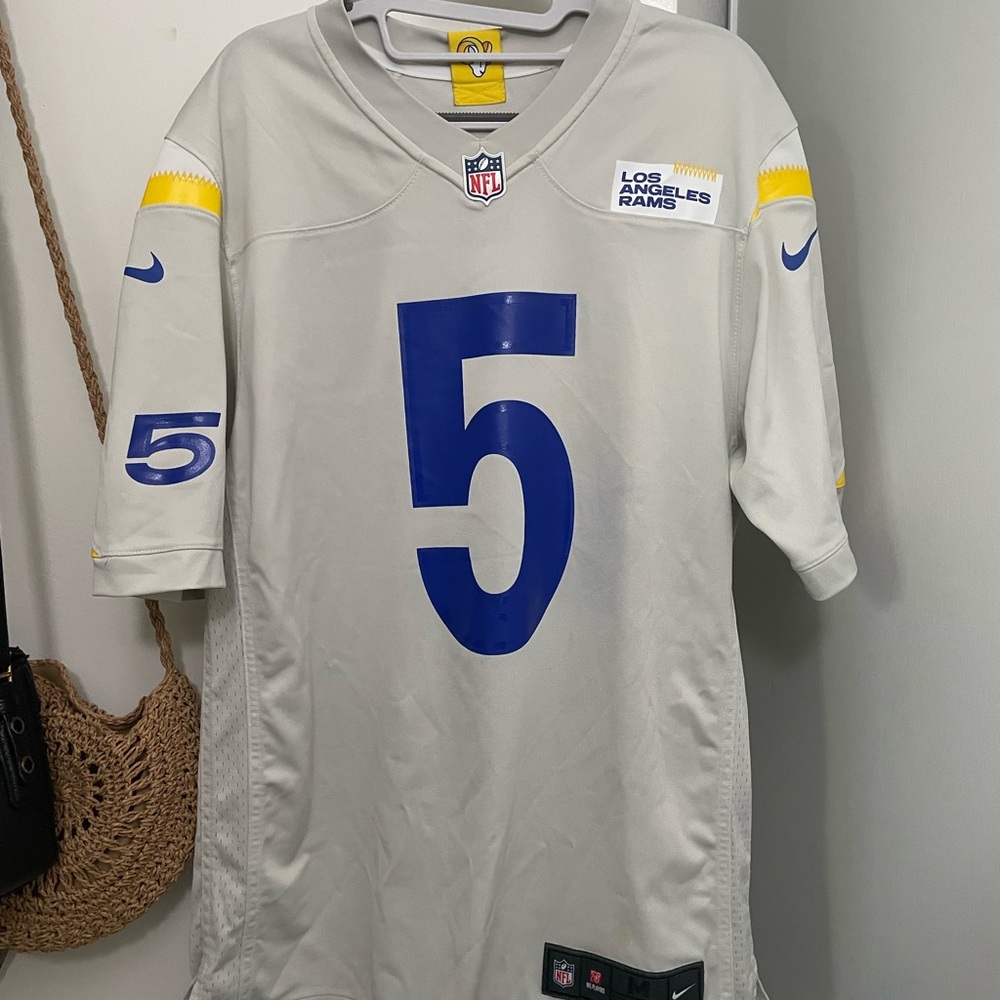 Nike Gray and Blue Los Angeles Rams Jersey